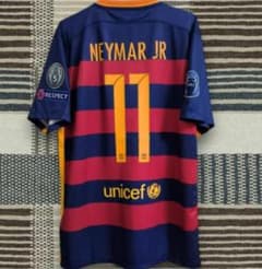 バルセロナ ホーム 11番 ネイマール レトロ風 半袖サッカー