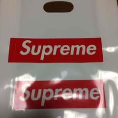 シュプリームsupreme袋、赤ステッカーシールセットのサムネイル