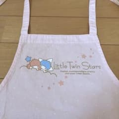リトルツインスターズ 子供用エプロン ピンク ドットのサムネイル