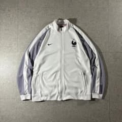00s NIKEフランス代表トラックジャケット刺繍ロゴ白ストライプY2K