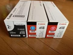 新品未使用　Canon トナーカートリッジ 418 純正3本のサムネイル