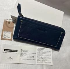 週末限定セール YAMANI ネイビー ブルー系 長財布 牛革 - メルカリ