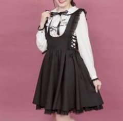 Secret Honey ピンタックサイドレースアップジャンパースカートのサムネイル