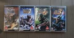 PSP 몬스터 헌터 시리즈 소프트 4 개 세트