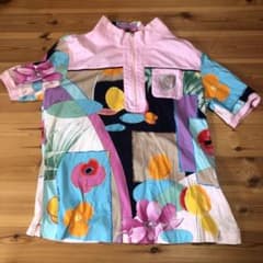 LEONARD SPORT ハーフジップ カットソー 花柄 42 XL 日本製 - メルカリ