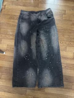 ワイドデニムパンツ ペイント加工のサムネイル