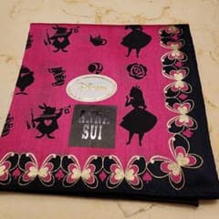 ANNA SUI ディズニー コラボハンカチ不思議の国のアリス ピンクのサムネイル