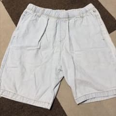 ライトブルー デニム ハーフパンツ キッズのサムネイル