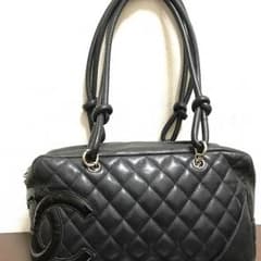 シャネル CHANEL☆カンボン ボーリングバッグ☆正規品☆ジャンク難ありのサムネイル