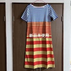 MARNI UNIQLO コラボ ボーダー 半袖 ロングワンピース Sのサムネイル