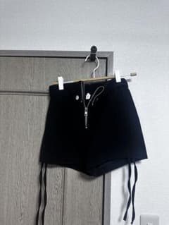フロントジップ ショートパンツ ブラックのサムネイル