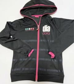diadora レディース ジップアップパーカー ブラックのサムネイル