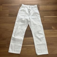 FREAK'S STORE ホワイトデニム ハイウエストパンツ Sのサムネイル