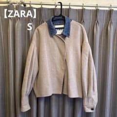 【ZARA】デニム襟 クロップドジャケットのサムネイル