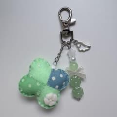 [No.9] ハンドメイド クローバー チャーム キーホルダー ウィッシュコアのサムネイル