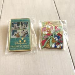 ピンバッジ　東京ディズニーシー　プレミアムツアー　グリーン　ドナルドデイジー