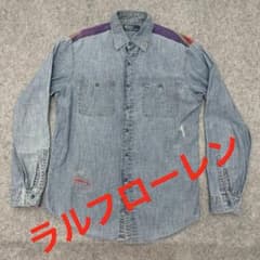 ラルフローレン シャンブレーシャツ ネイティブ ralph lauren M