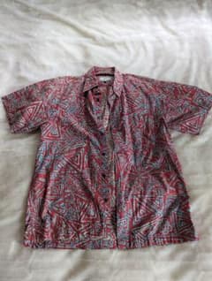 ARMANI EXCHANGE アロハシャツ 総柄 レッド Mのサムネイル