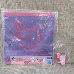 이치 반 복권 BT21 MAN 핸드 타월 & MAN 고무 매력 세트