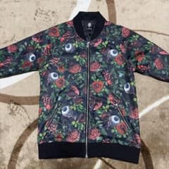 ドラッグハニー 総柄 ブルゾン ジャケット 薔薇 目玉 脳臓器 y2kのサムネイル