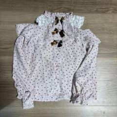 majoretty ハート柄レースフリル長袖ブラウス Mサイズのサムネイル