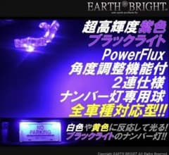 2灯式普通自動車)☆T10紫ブラックライトLEDナンバー灯のサムネイル