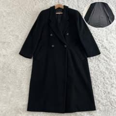 soma様　カシミヤ100% ロングダブルチェスターコートM 黒 着丈113cm soma様 カシミヤ100% ロングダブルチェスターコートM 黒 着丈113cm