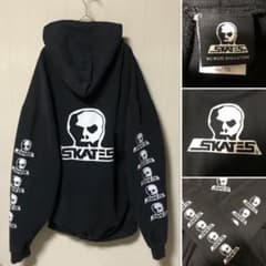 鬼フェード加工◎レミレリーフ スケート フーディ スウェット 墨黒 XL 鬼フェード加工◎レミレリーフ スケート フーディ スウェット 墨