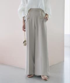 美品】ダブルクロスマリンパンツ グレージュ 38 ラブティックボンボン