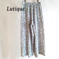 Lutique 플리츠 와이드 팬츠 이지 팬츠 대리석 무늬 M