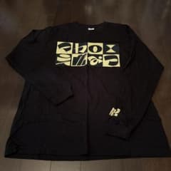 マカロニえんぴつ　チェッカーロゴのロングTシャツ　 ロンT ブラック　Mのサムネイル