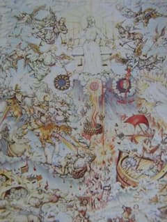 藤田嗣治、「Les Sept Trompettes」、希少画集の額装画 藤田嗣治、「Les Sept Trompettes」、希少画集の額装画 - メルカリ