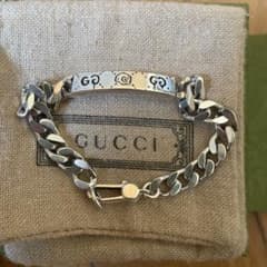 GUCCIGhost シルバーチェーンブレスレット サイズ17 - メルカリ