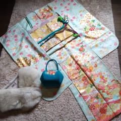 久しぶりの出品❗️振袖セット❗️淡いミントグリーン　FOXファー付き❗️可愛い 久しぶりの出品❗️振袖セット❗️淡いミントグリーン FOXファー付き