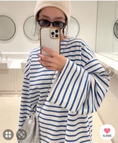週末削除・最終値下げZOZOTOWN完売品wee9sワイドスリーブボーダーTのサムネイル