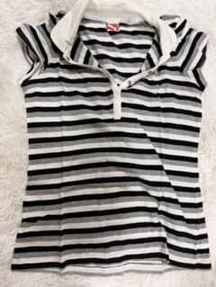 黒と白のストライプ 半袖Tシャツのサムネイル