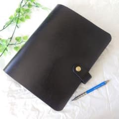 真鍮と本革のルーズリーフバインダー A5サイズ】ルーズリーフファイル