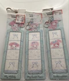 サンリオ　4カットキーホルダー　マイメロディ　ピアノちゃん　ぼんぼんりぼんちゃん