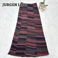 JURGEN LEHL ヨーガンレール シルク100% プリーツスカート ヨーガンレールJURGEN LEHL コットン切替サイドスリットプリーツ