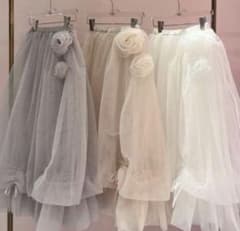 トリートユアセルフ　Rose motif ribbon tulle skirtのサムネイル