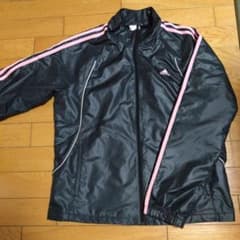 adidas レディース ジャージ ジャケット ブラック ピンクのサムネイル