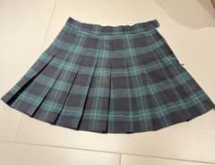 American Apparel チェック柄プリーツスカート S アメアパ　緑のサムネイル