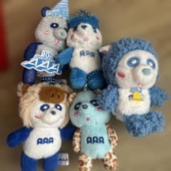 AAA 에~판다 봉제인형 마스코트 5종 세트 파랑