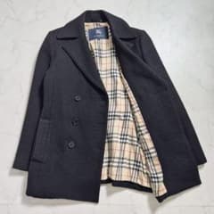 美品✨バーバリーロンドン ピーコート ヘリンボーン ノバチェック裏地 40(L) 美品✨バーバリーロンドン ピーコート ヘリンボーン ノバチェック裏地