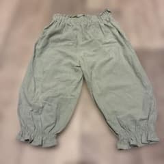 【新品・未使用】バルーンパンツグリーン女の子　100cmのサムネイル