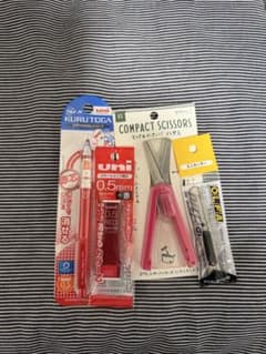 文房具セット クルトガ カラーシャープペンシル 替芯赤 ハサミ カッターのサムネイル