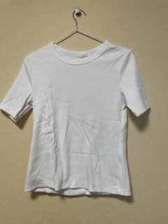 リブ 半袖Tシャツ ホワイトのサムネイル