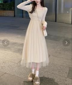 gossip！ロサンゼルス スクエアネックエアリーワンピースのサムネイル
