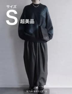 完売品】LILL シンセティックレザータックワイドバルーンパンツ S