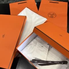 エルメス 靴 空箱 リボン付 付属品付 ♡ 最新】エルメス HERMES 空箱 靴用・ストール用 ショッパー リボン